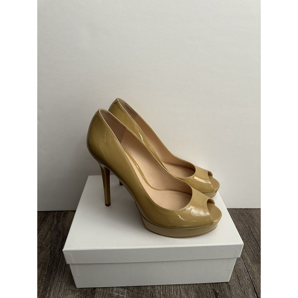Vince Camuto Peeptoe Heels Tan Size 10M